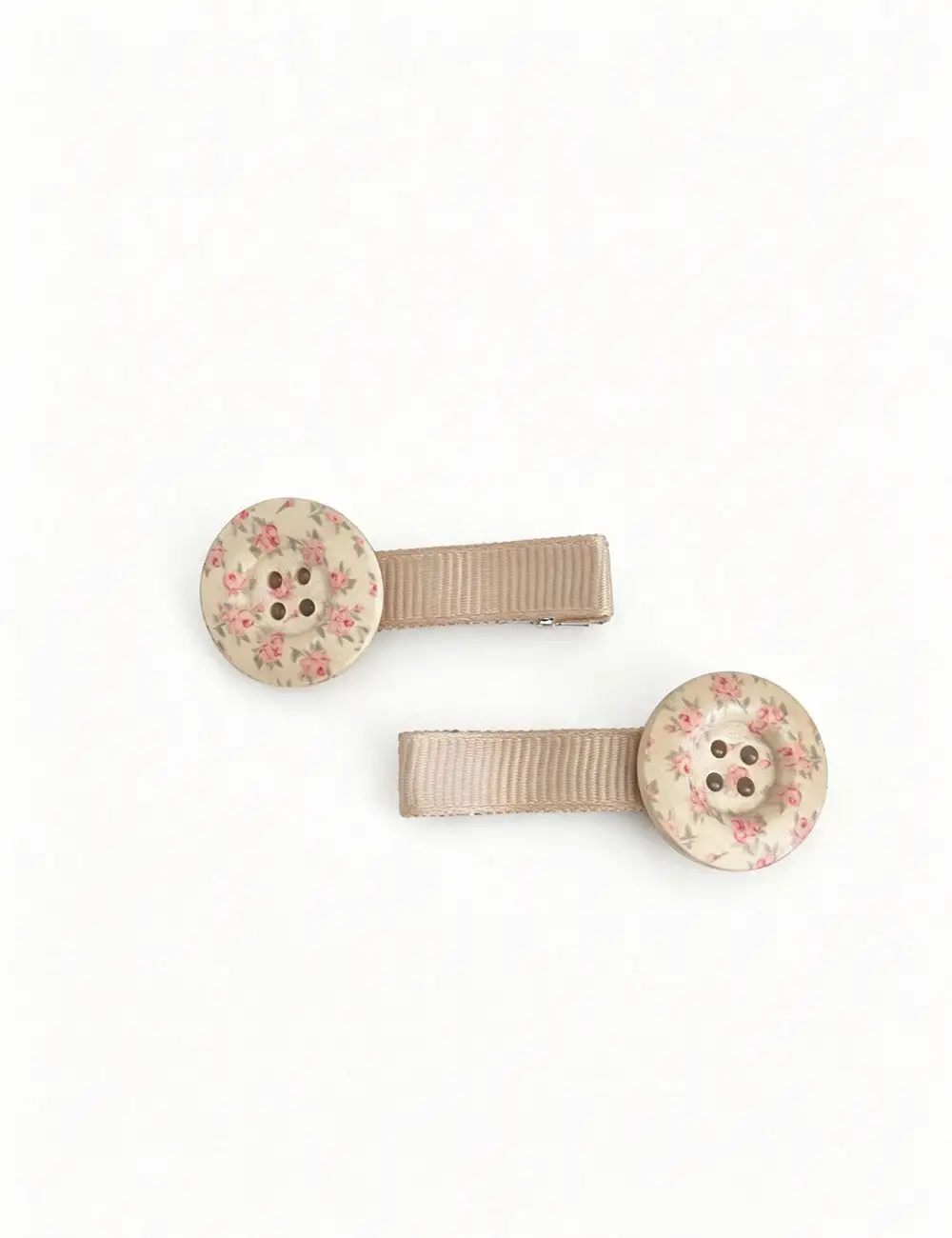 Button Polka Dot Hair Clip