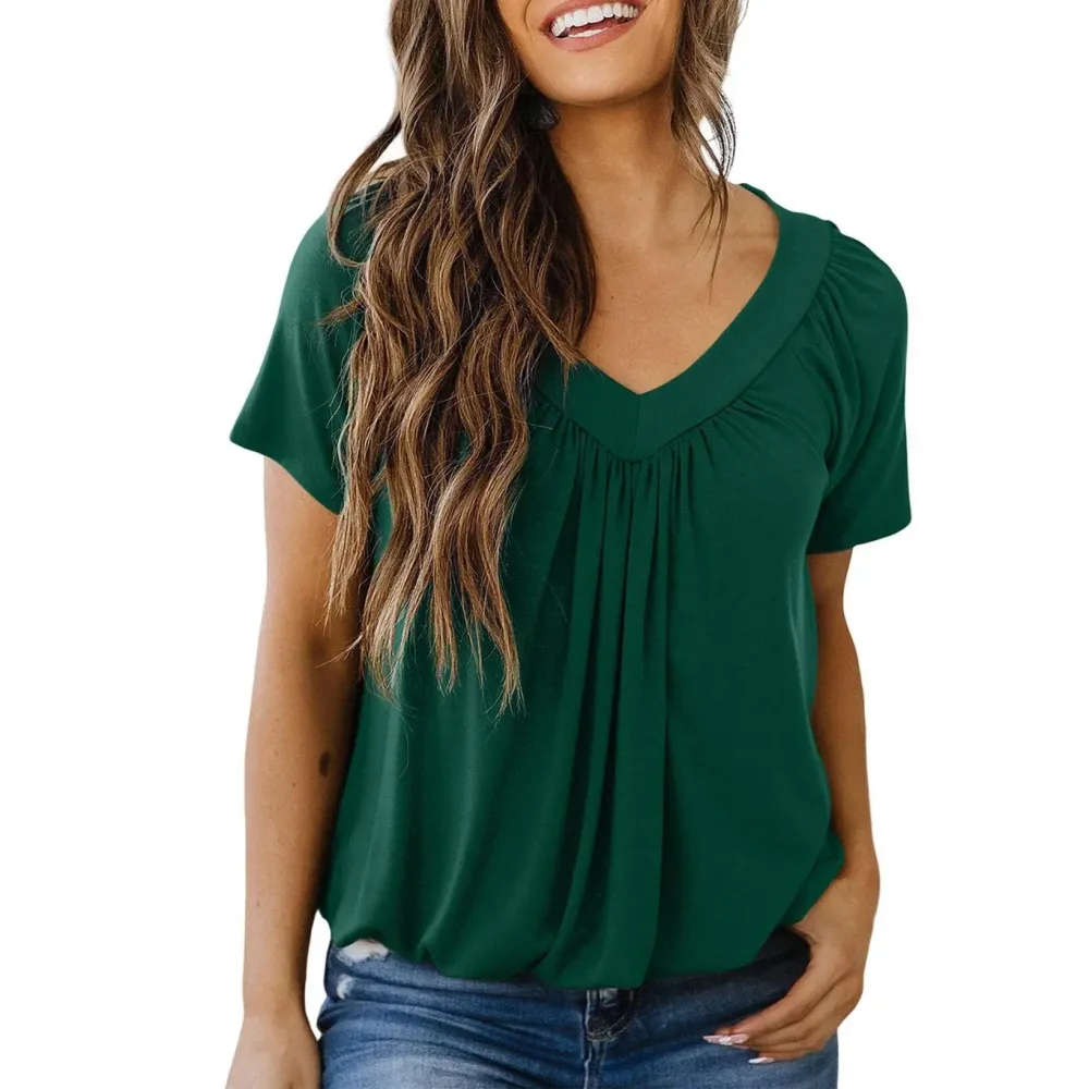 Women'S Casual Summer Short Sleeve V Neck Tops T-Shirts 🔥8-Pack - All Colors Included, Only $24