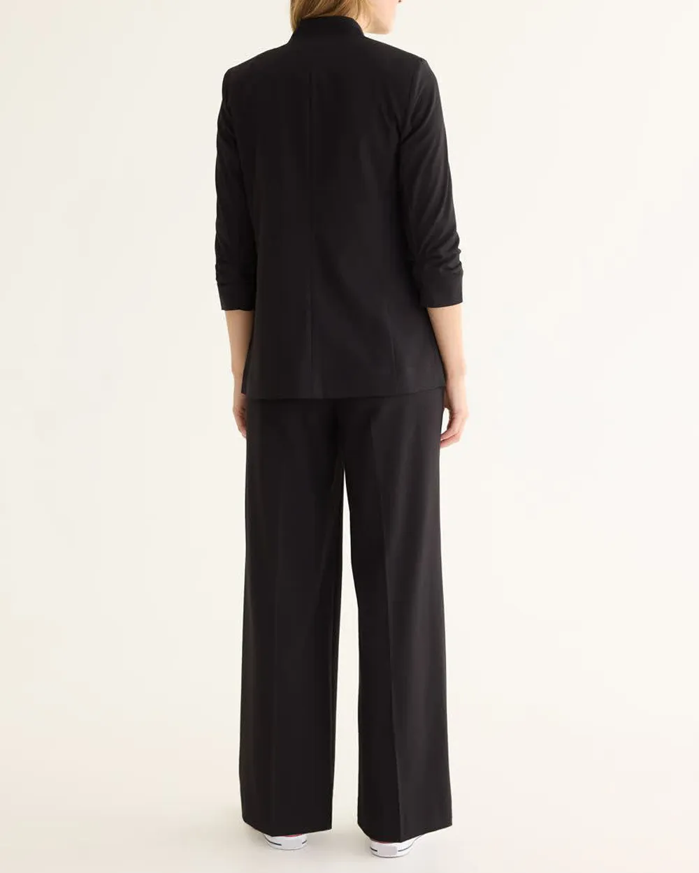 Collarless Open Blazer Elegance