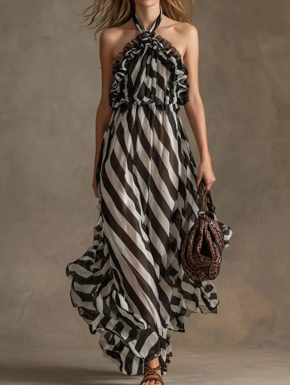 Striped Cami Maxi Dress