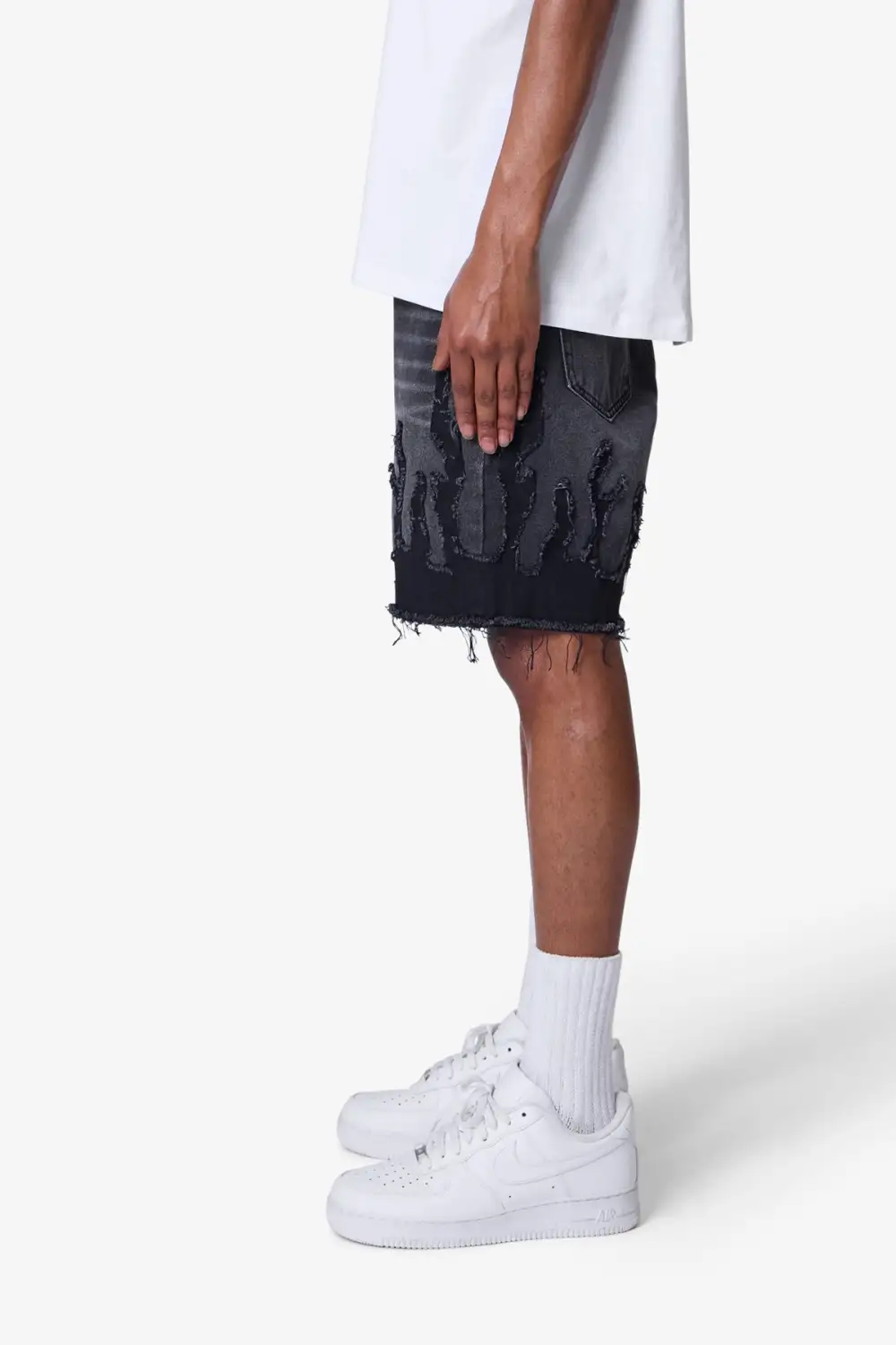 Flame Denim Shorts