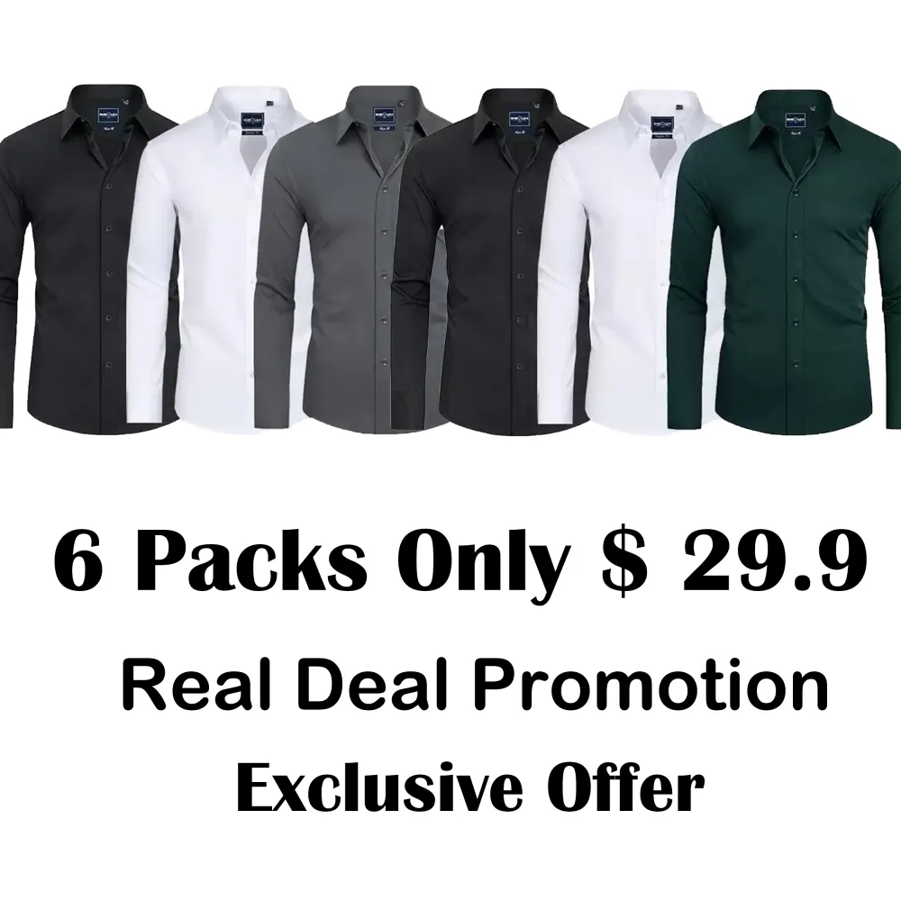 🔥Last Day 49% Off - Men's Stain Sheild Dress Shirts Shirts Long Sleeve Button Down Shirt