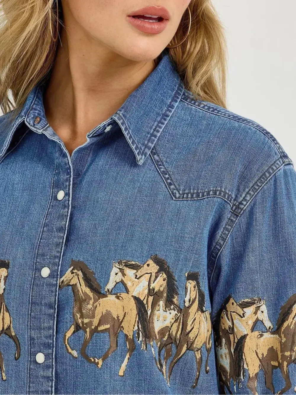 Horse Print Long Sleeve Shirt