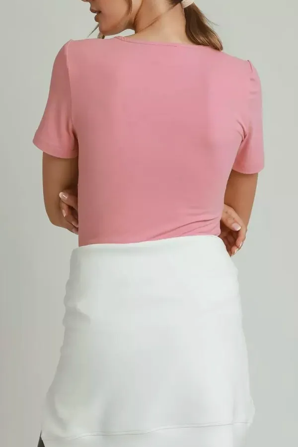 Polyester Sweetheart Neckline Double-Lined Top