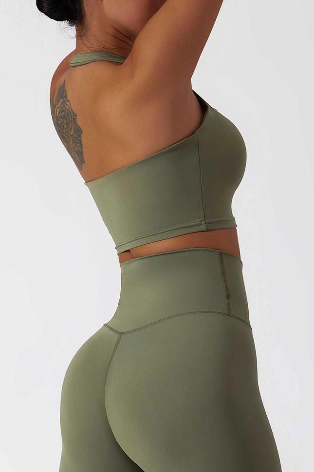 Halter Neck Backless Sports Bra