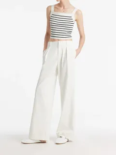 Oil-Resistant Wide Leg Full Length Women Jeans