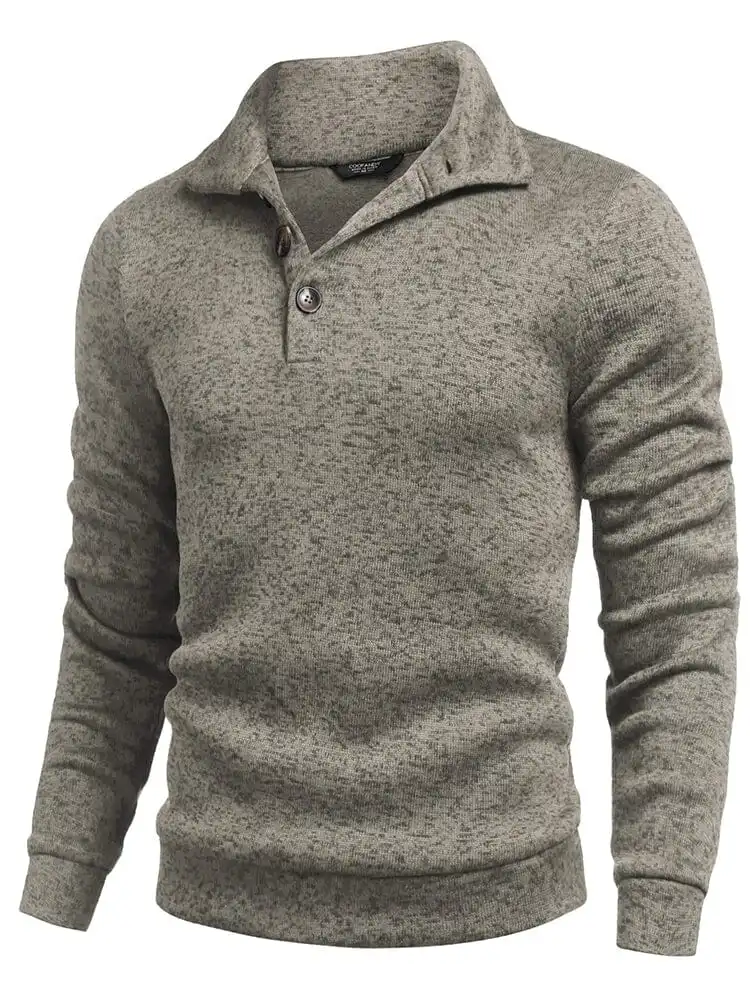 Casual Thermal Texured Knitted Sweatshirt Hoodie