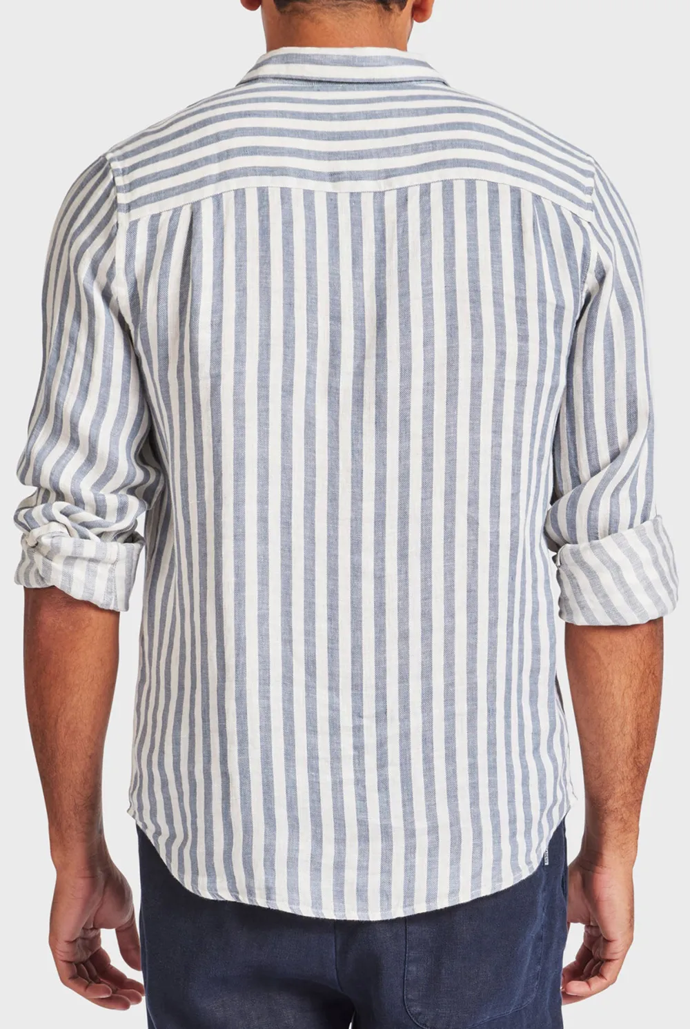 Striped Linen Button Down Shirt