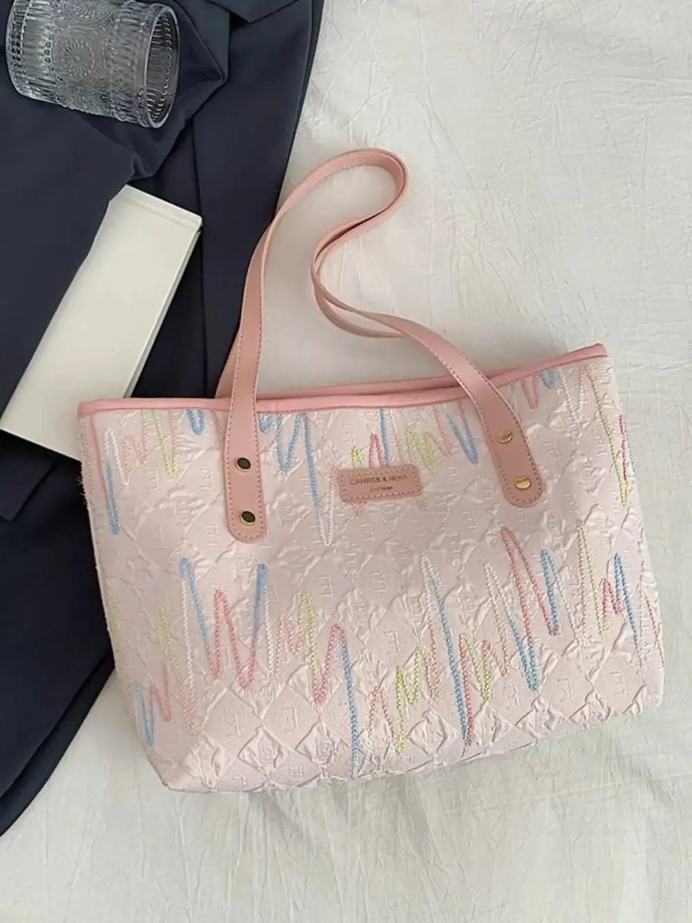 Faux Leather Tote Bag