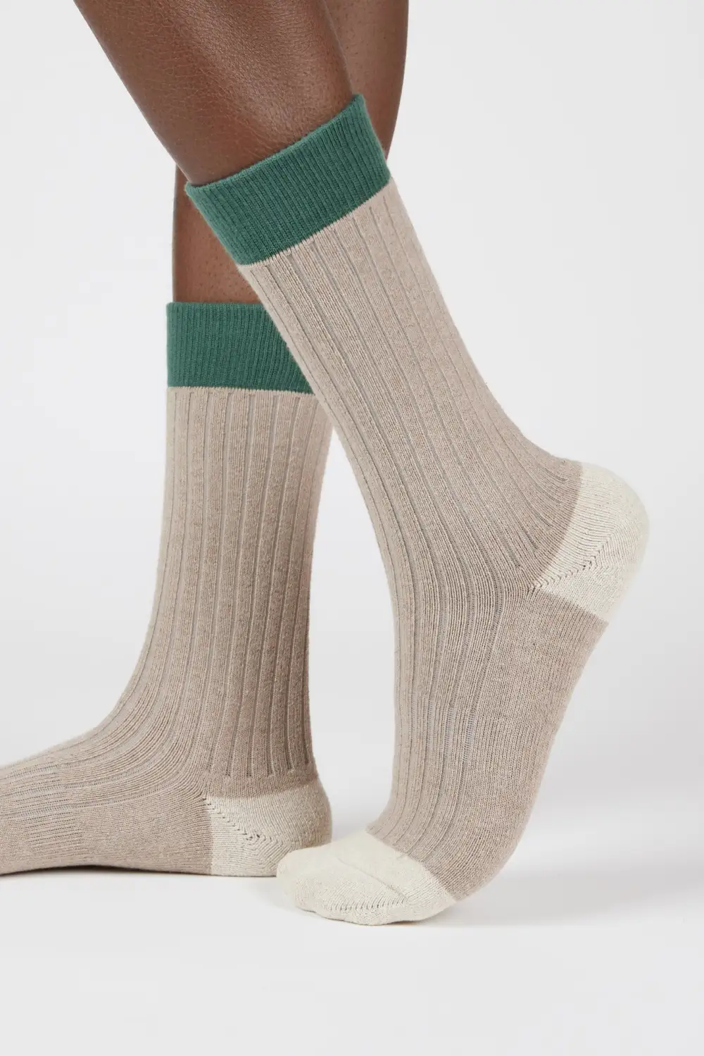 Classic Ribbed Tricolour Block Socks
