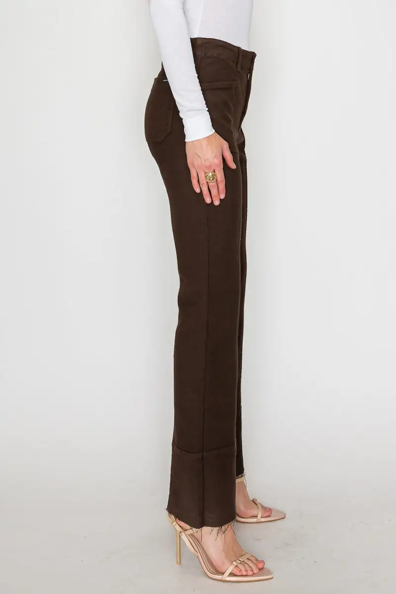 Everyday High Rise Bootcut Raw Hem Denim Jeans