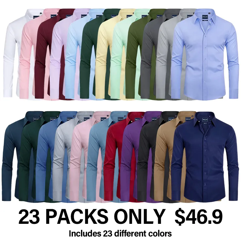 Men's Formal Long-sleeved Button-down Shirt