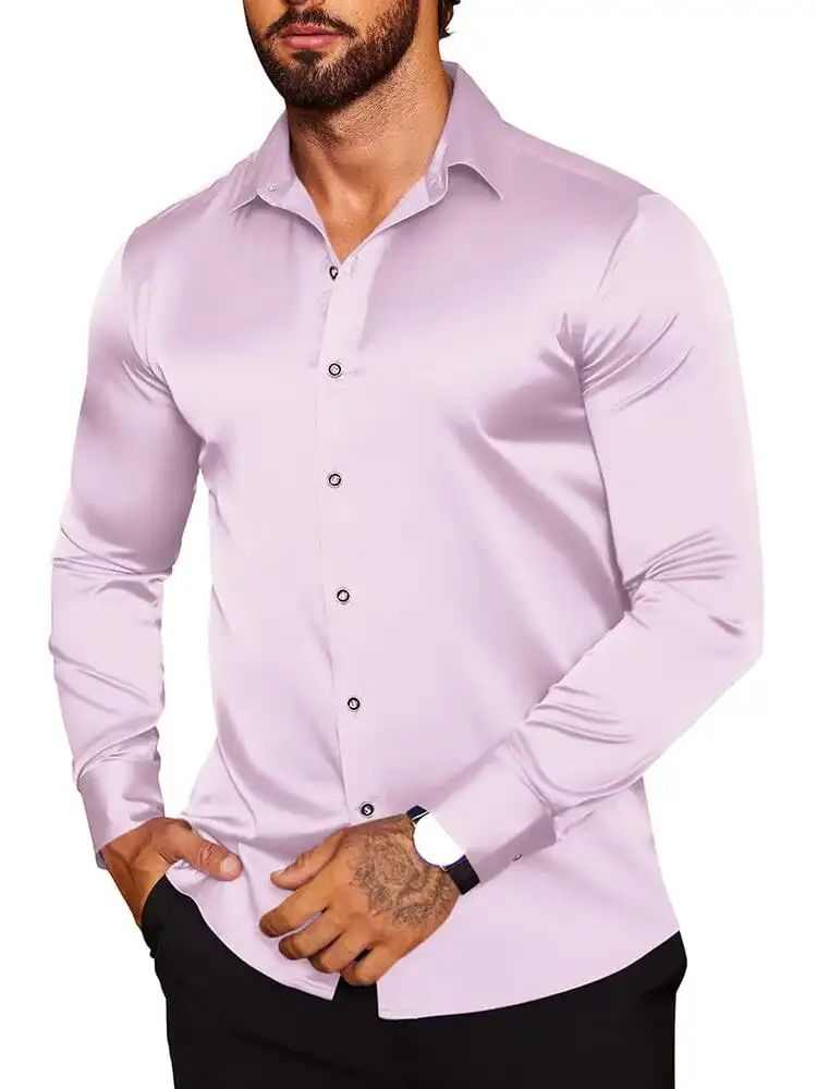 Modern Silk Stain Dress Shirts