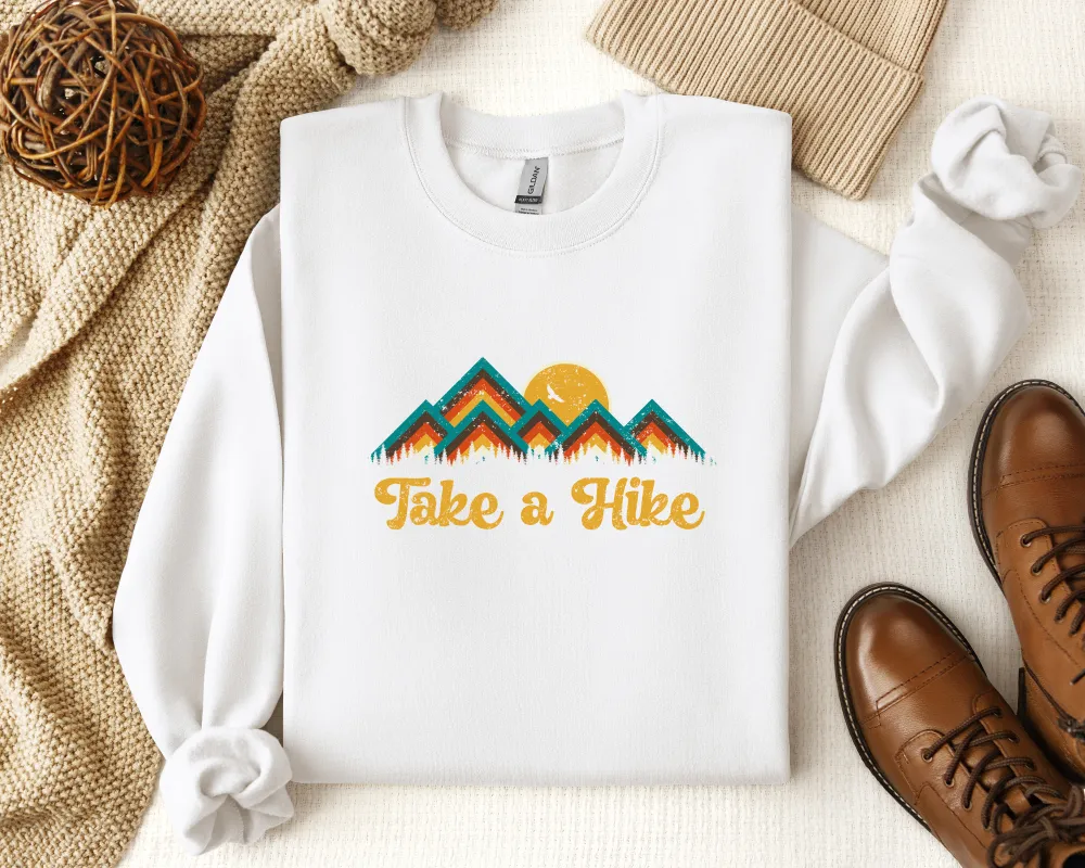 Trail Hike Graphic Crewneck Sweatshirt