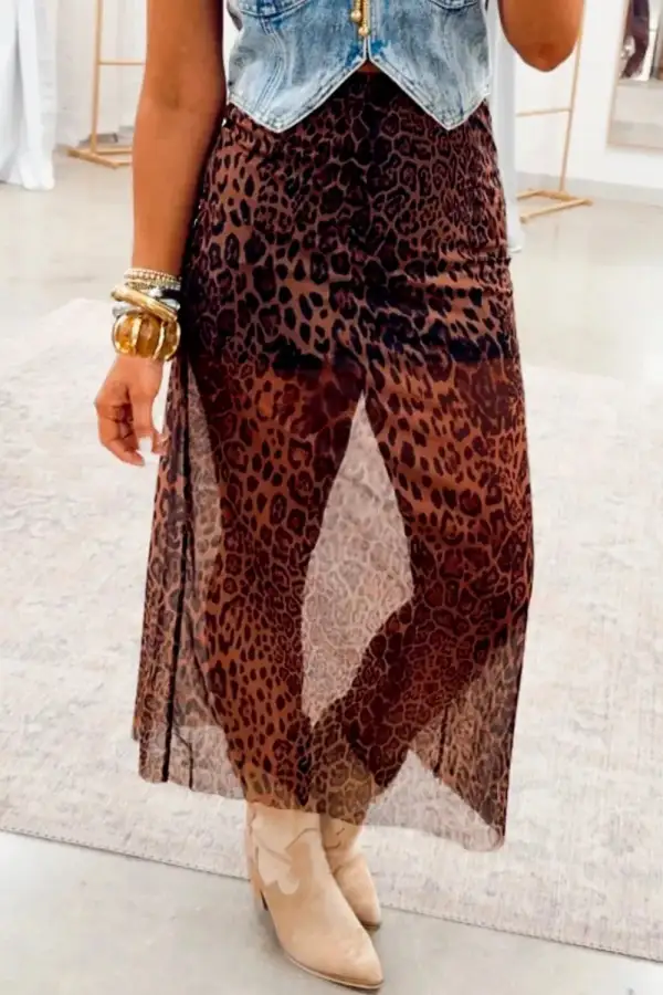Sheer Midi Skirt