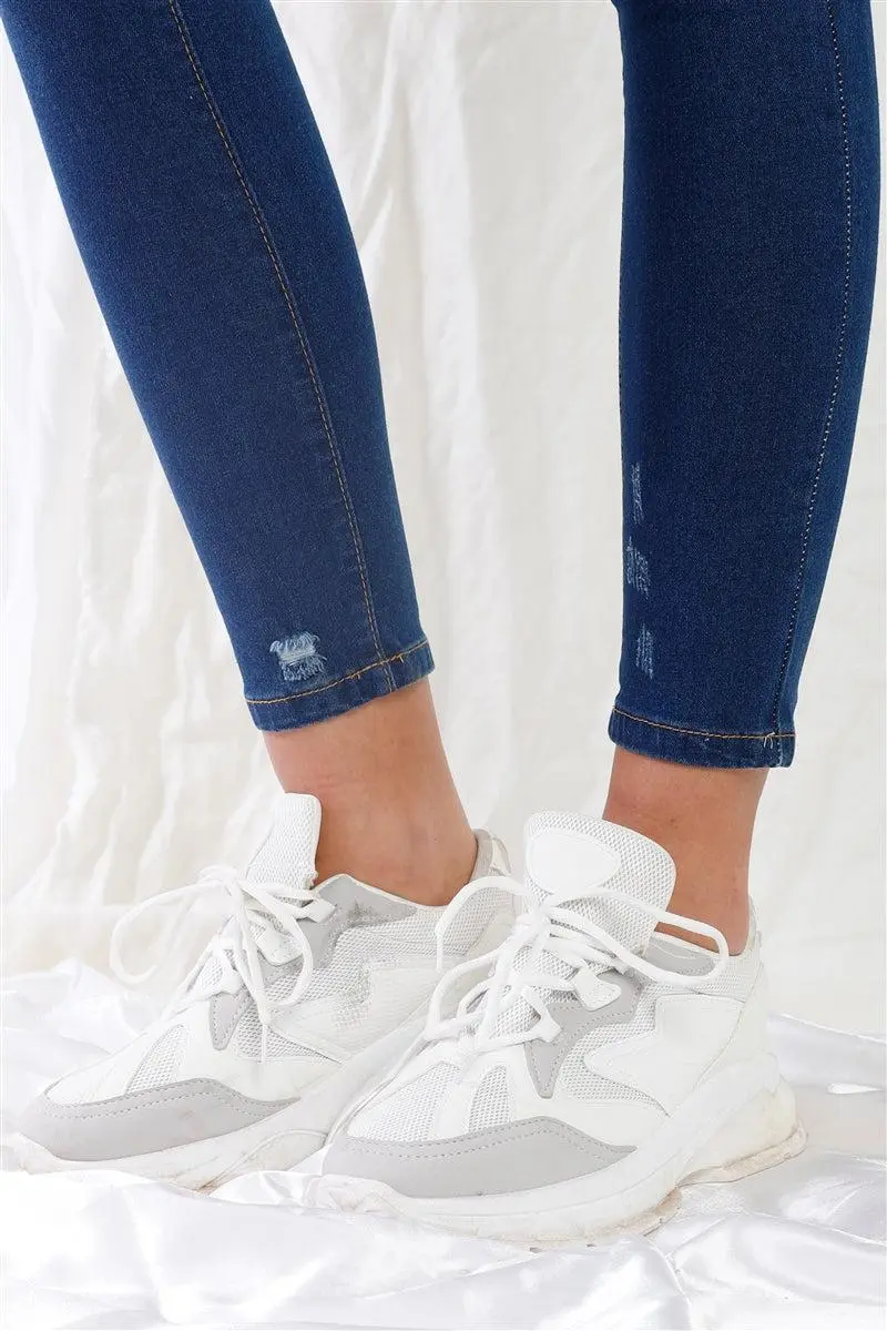 Elastic Waist Soft Denim Jeans