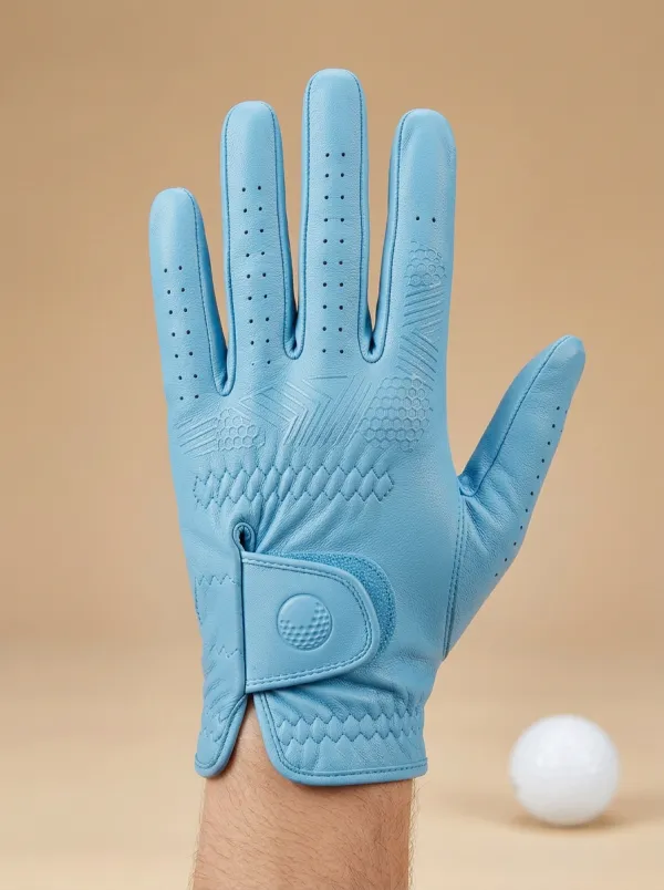 Performance Embossed Geometric Leather Golf Glove