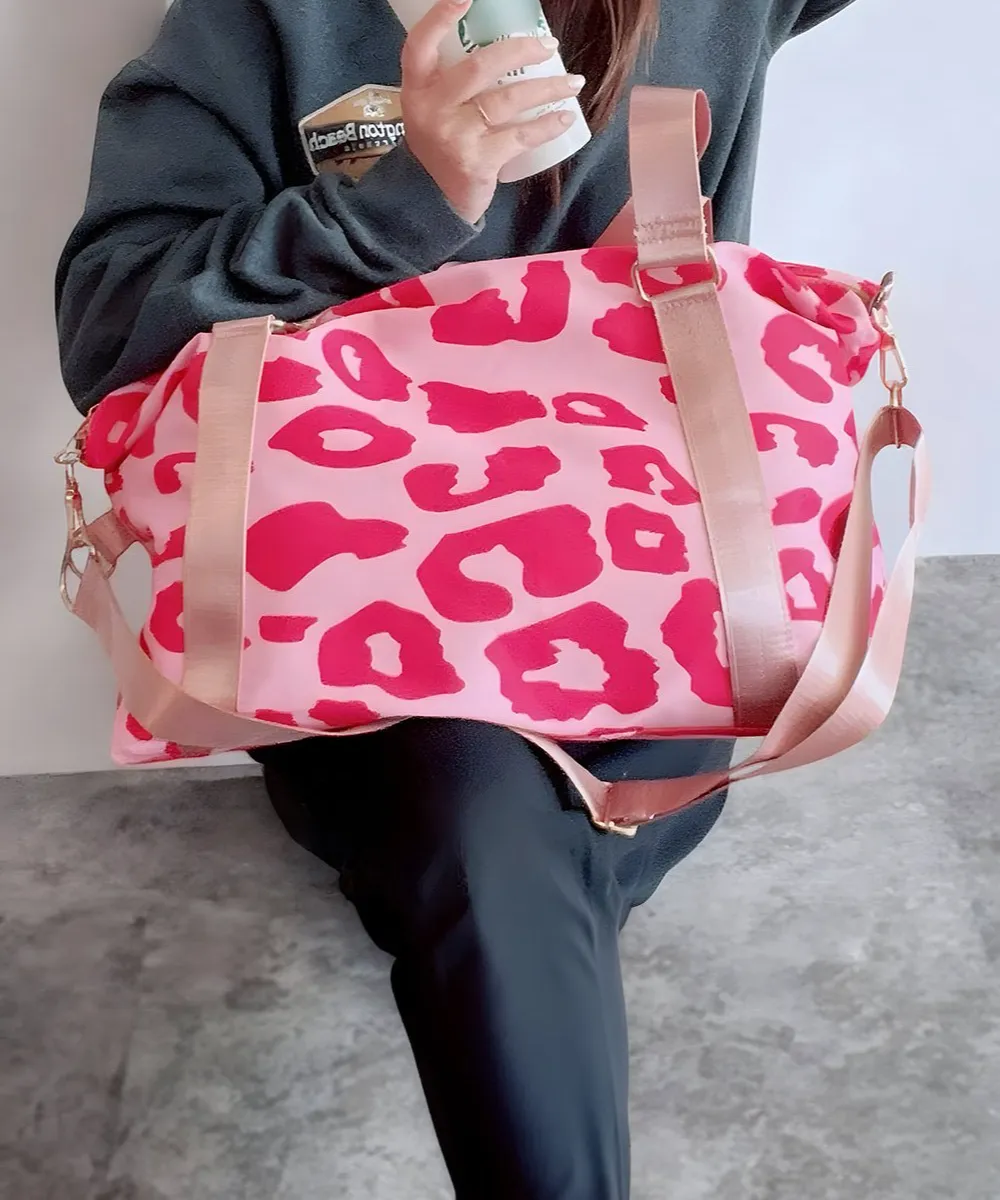 Leopard Print Travel Tote Bag