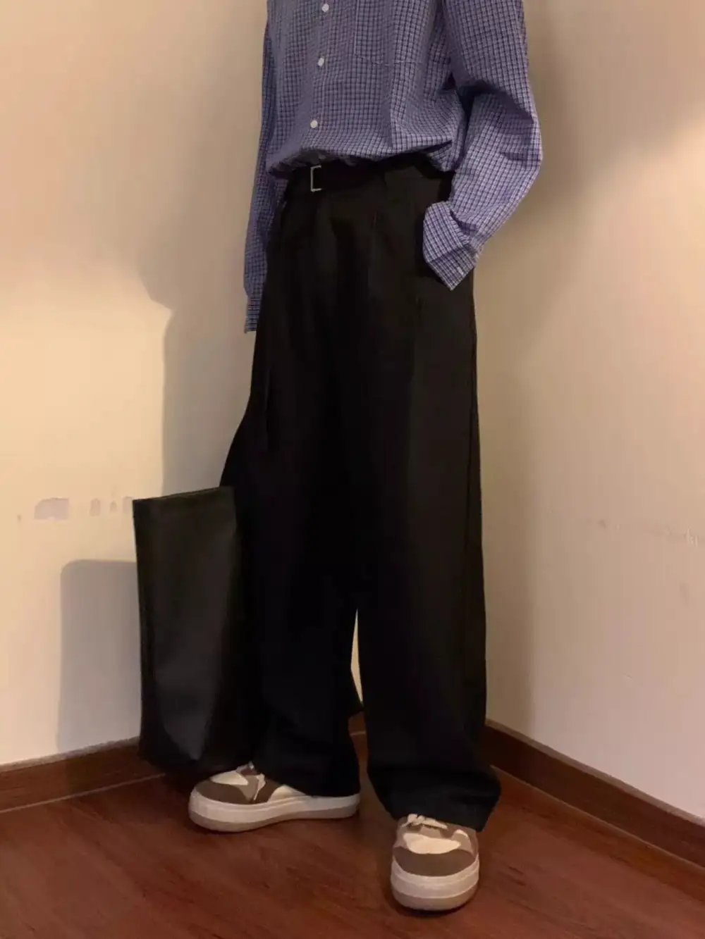 Relaxed Men's Plus Size Wide Leg Pants