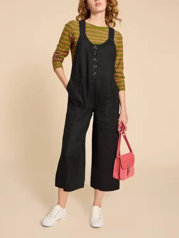 Crop Linen Dungaree