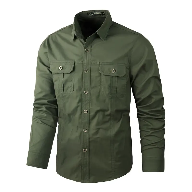 Men's Long Sleeve Cotton Casual Shirt