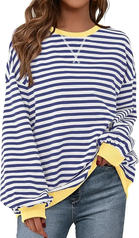 ✨ Women’s Striped Hoodie Sweatshirt – Cozy, Cute & Fall-Ready