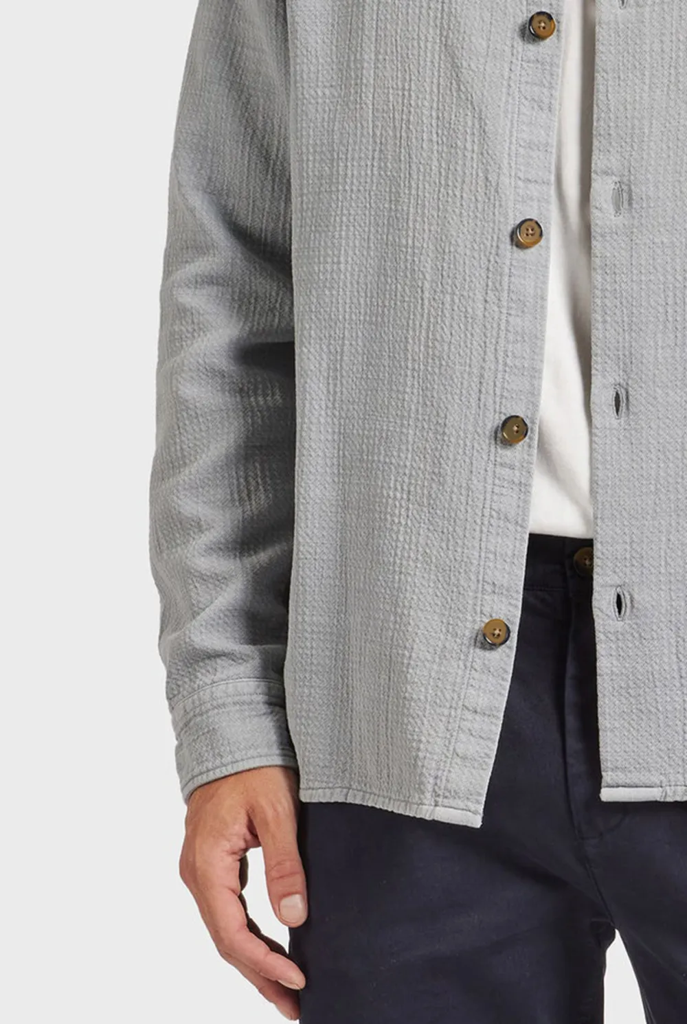 Textured Single Chest Pocket Shirt