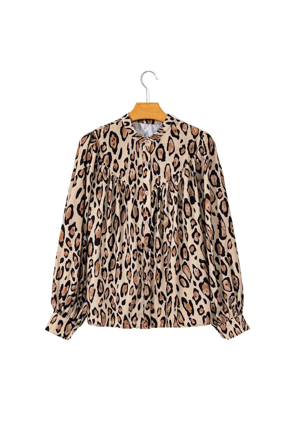 Leopard Print Loose Fit Blouse