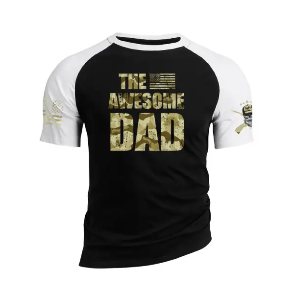 THE AWESOME DAD RAGLAN GRAPHIC TEE