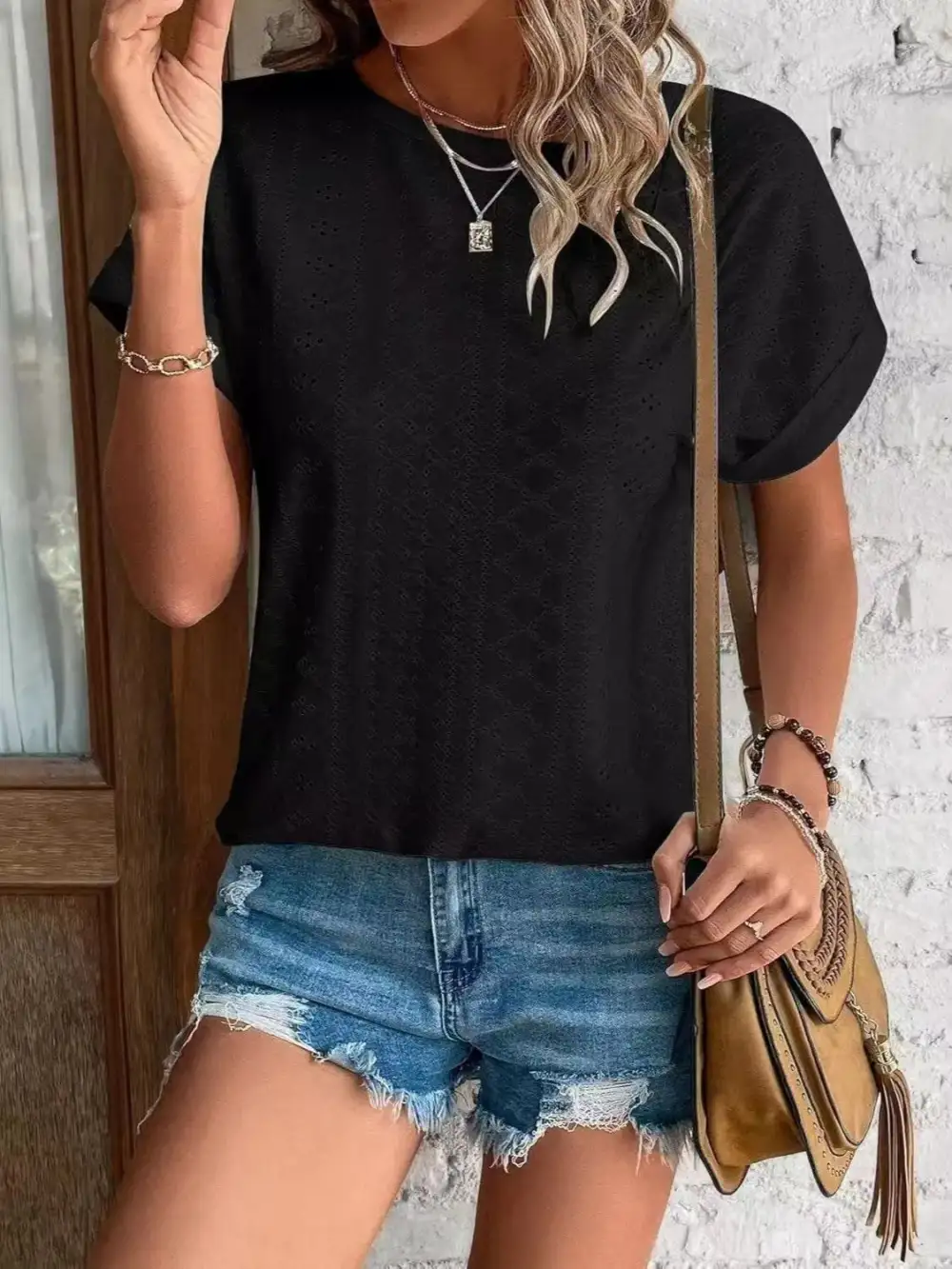 Soft Round-Neck Short-Sleeve T-Shirt