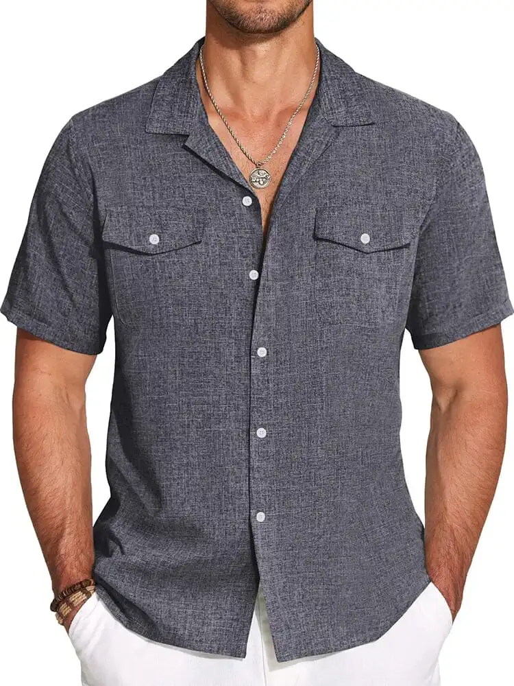 Casual Cuban Collar Summer Shirt Jeans