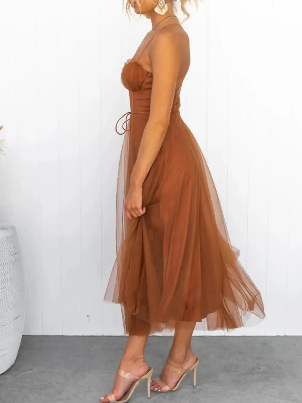 Easy Fit Midi Tie Detail Dress