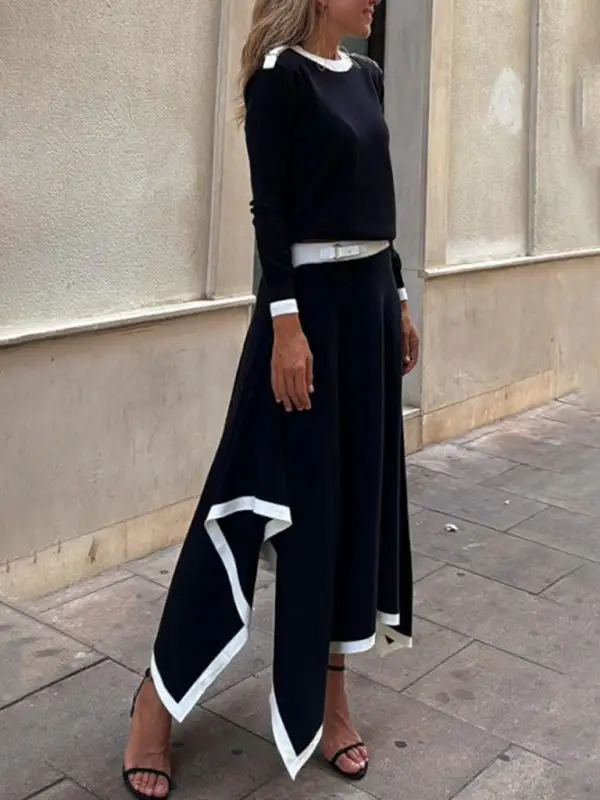 Long Sleeve Knit Coordinated Set