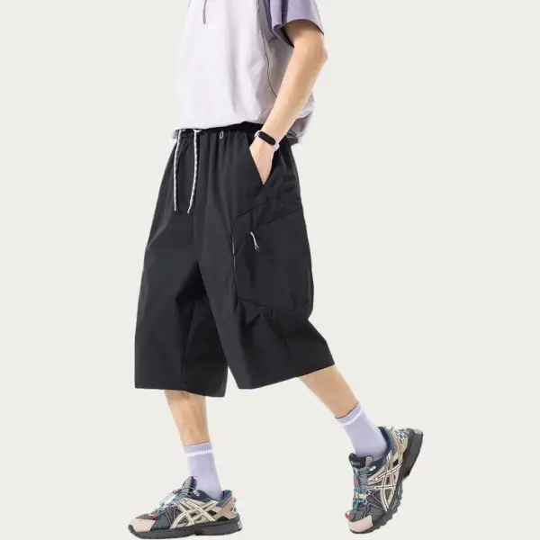 Refined Drawstring Pocketed Lightweight Men's Athletic Shorts