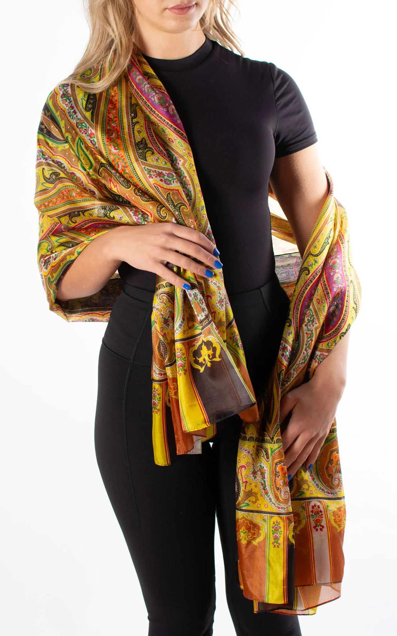 Fashion Oil Painting Color Jacquard Women's Scarf