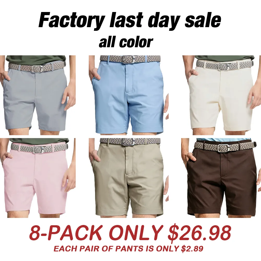 ✨ Quick Dry Golf Shorts | Stretch Waist & Moisture Wicking Fabric