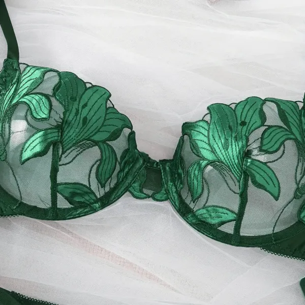 Classic Embroidered Silk Lingerie Set