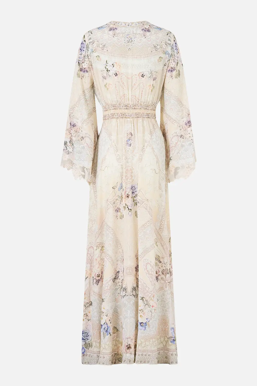 Wide Sleeve Dress with Shirring Detail