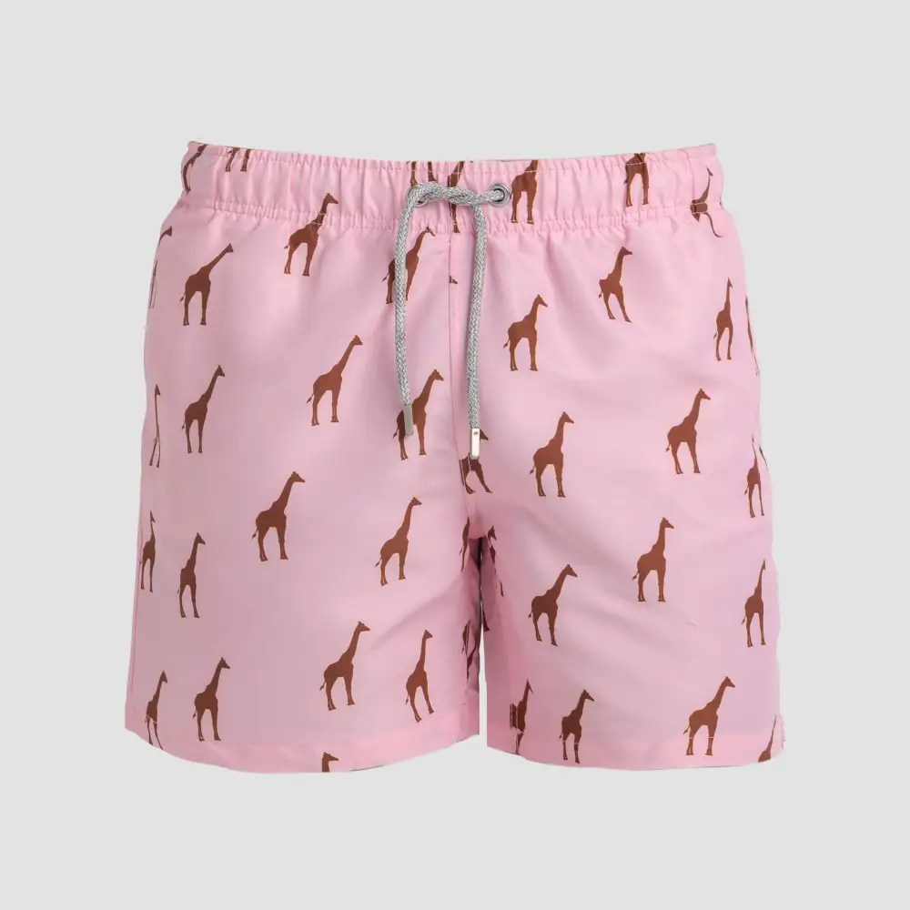 Pink Giraffes Swim Shorts