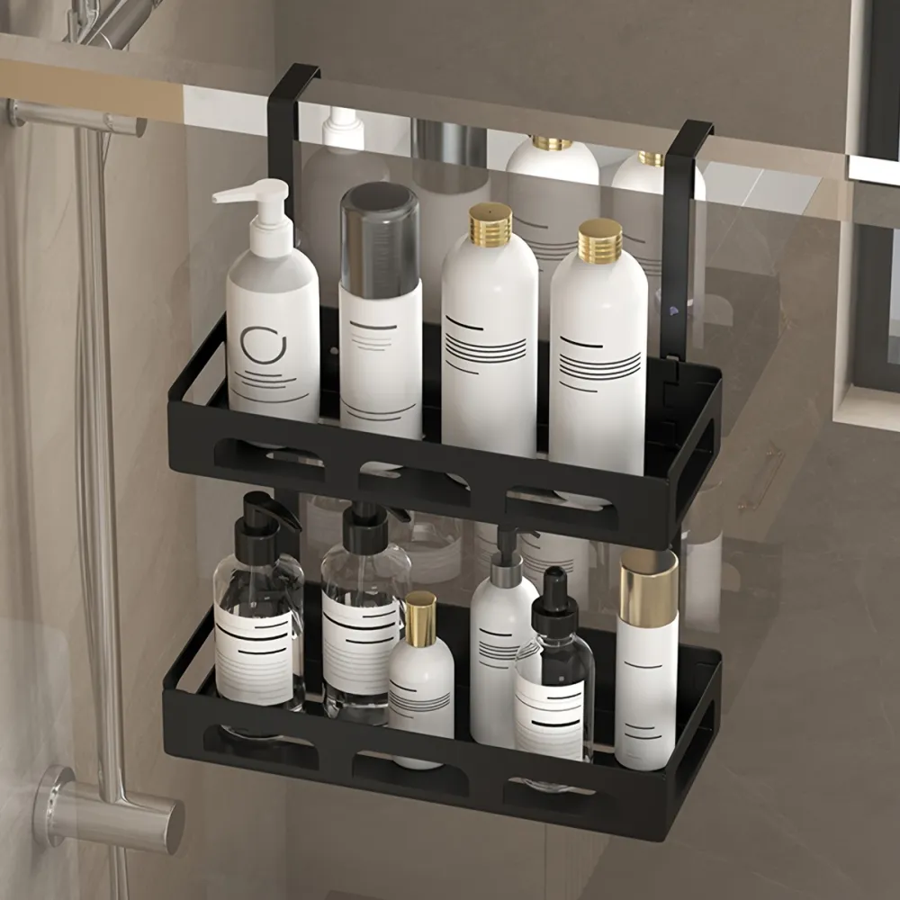 No-Drill Shower Door Shelf