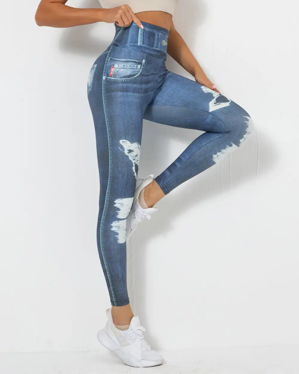 Active Scrunch Denim Yoga Pants